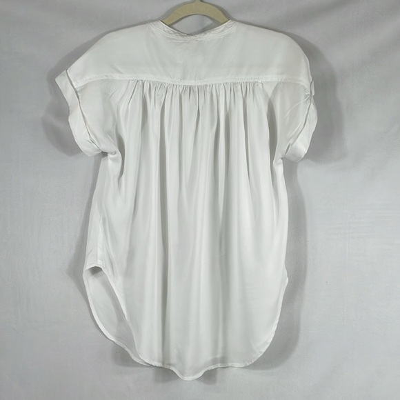 Lou & Grey Ann Taylor Loft Top Size XS NWT White Relaxed Fit Button Down - Picture 3 of 7